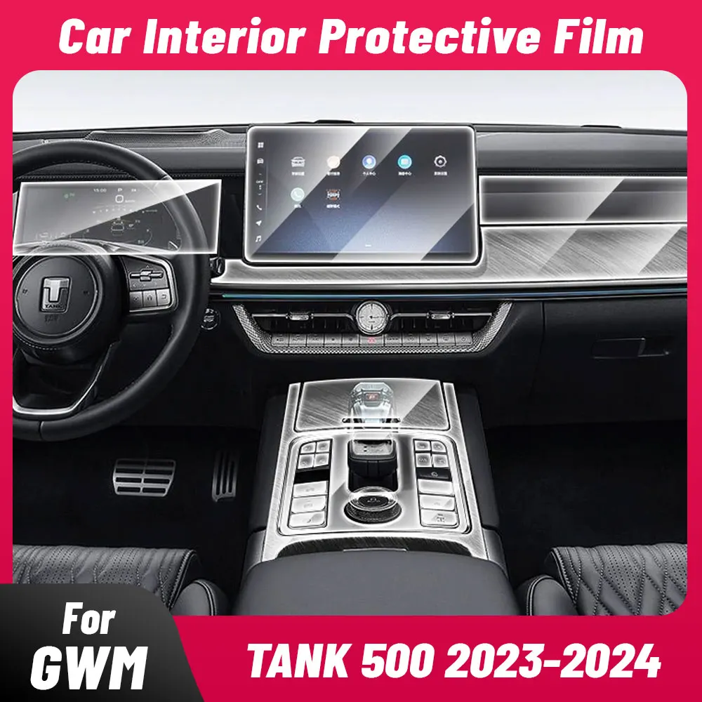 

Anti-scratch Car Interior Center Console Media Dashboard Navigation TPU Protector Film For GWM TANK 500 2023 2024 Accessories