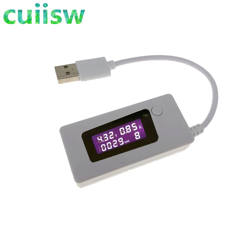 جهاز قياس التيار المستمر الرقمي مقياس التيار الكهربائي بشاشة LCD مع شاحن USB مزدوج جهاز كشف الطاقة المحمول جهاز قياس التيار الكهربائي جهاز قياس التيار الكهربائي