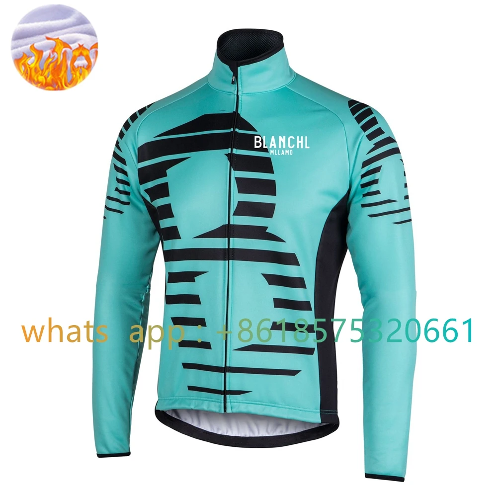 Blanchl Mllano 2023 New Appiano Long Sleeve Winter Cycling Jersey White/celeste