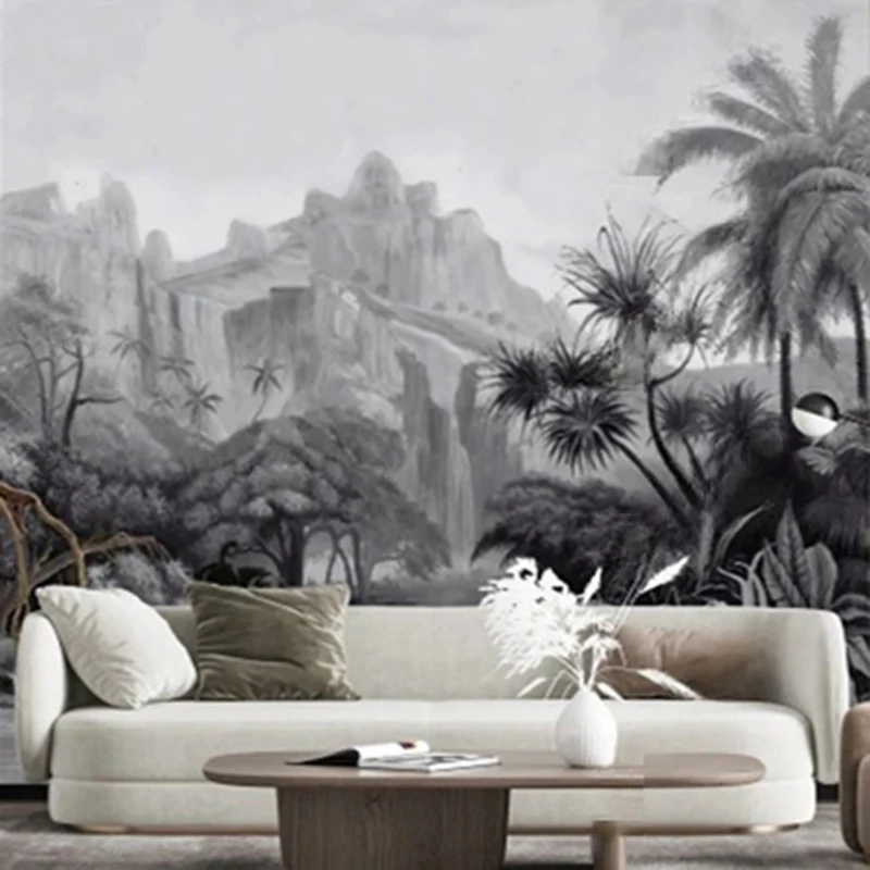 Modern 3D Photo Wallpaper Papel Tapiz Forest Tree Mountain Swan Landscape Wall Arts Living Room Study Room Wall coverings