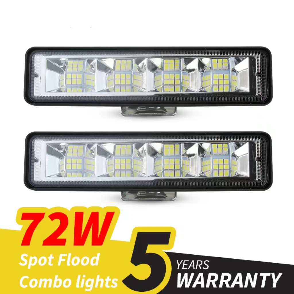 72W Car Work Light LED Bar 4x4 24LED Working Bar Offroad SUV ATV Motorcycle Tractor Boat Trucks Excavator 12V 24V led Combo Beam