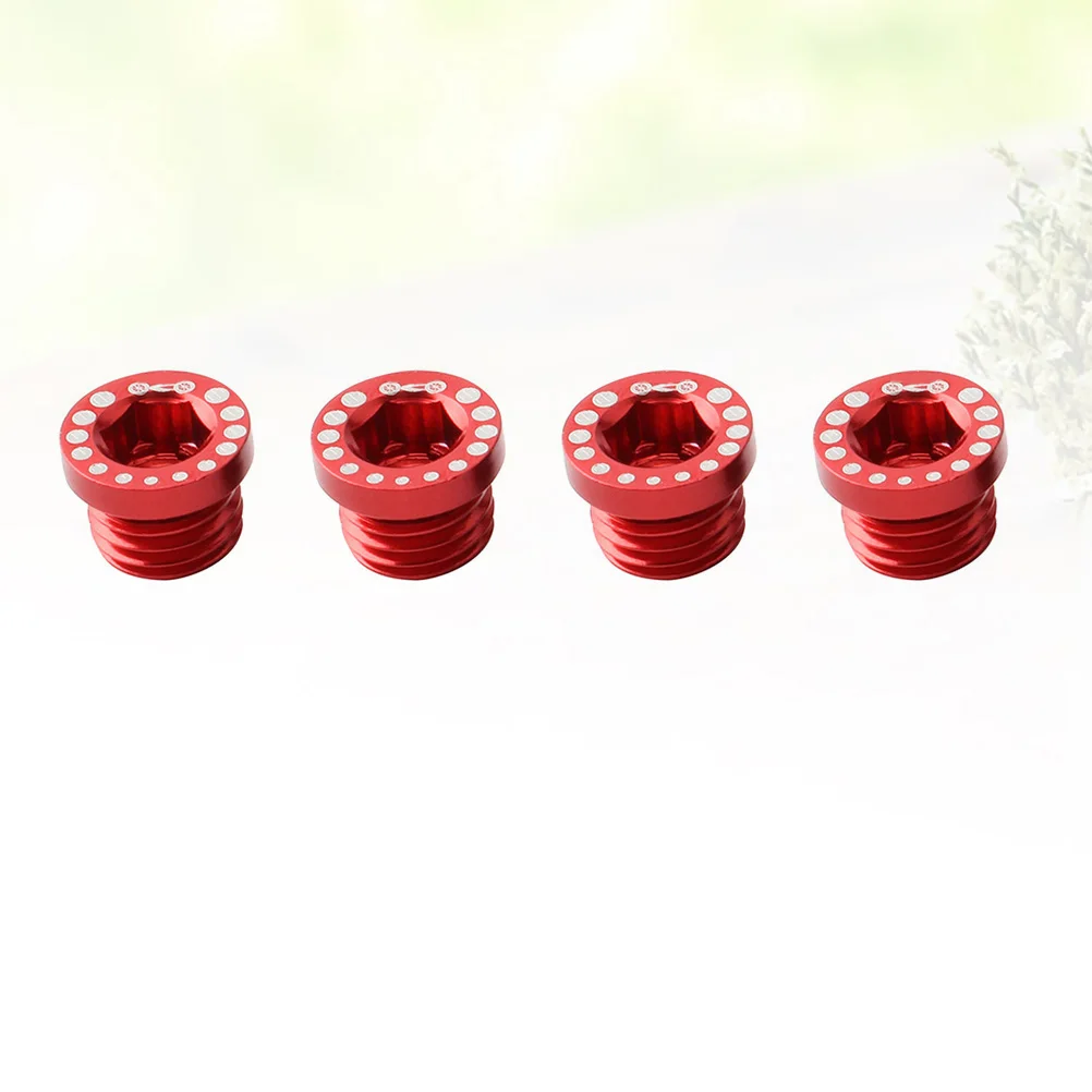 

4pcs Aluminum Alloy Screws For Bike Dustproof Thread Plug M10*1.25 Lightweight Strong Easy Install Red Color Mountain
