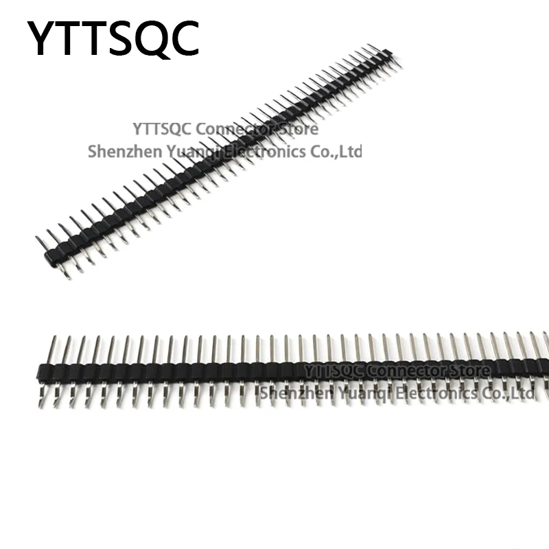 5pcs 1.27/2.0/2.54mm Right Angle SMT Single/Double Row SMD Surface Mount Gold-plate Rohs Breakable PCB Connector Male Pin Header