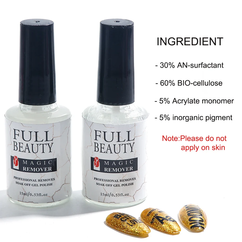 15ml Burst Magie Entfetter Für Maniküre Nägel Gel Polish Remover Lint Tücher Acryl Tränken Off Reiniger Nagel lack BE1038-1