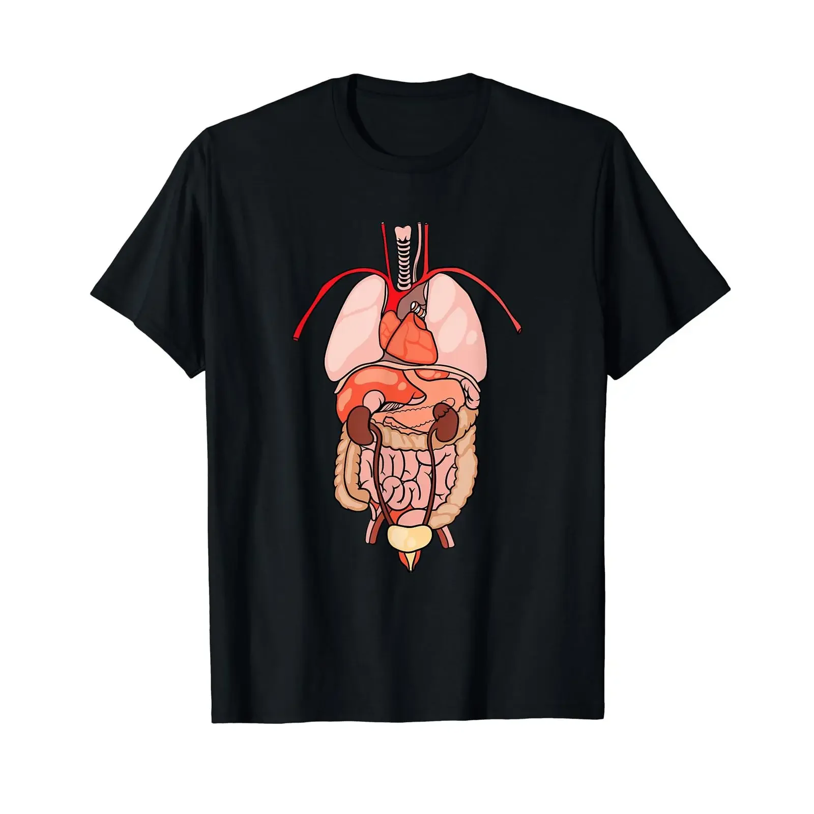 Anatomy Body Internal Medicine Organs Doctor Physician T Shirt vintage Washed homme Soft Stretched Top For Everyday Wear
