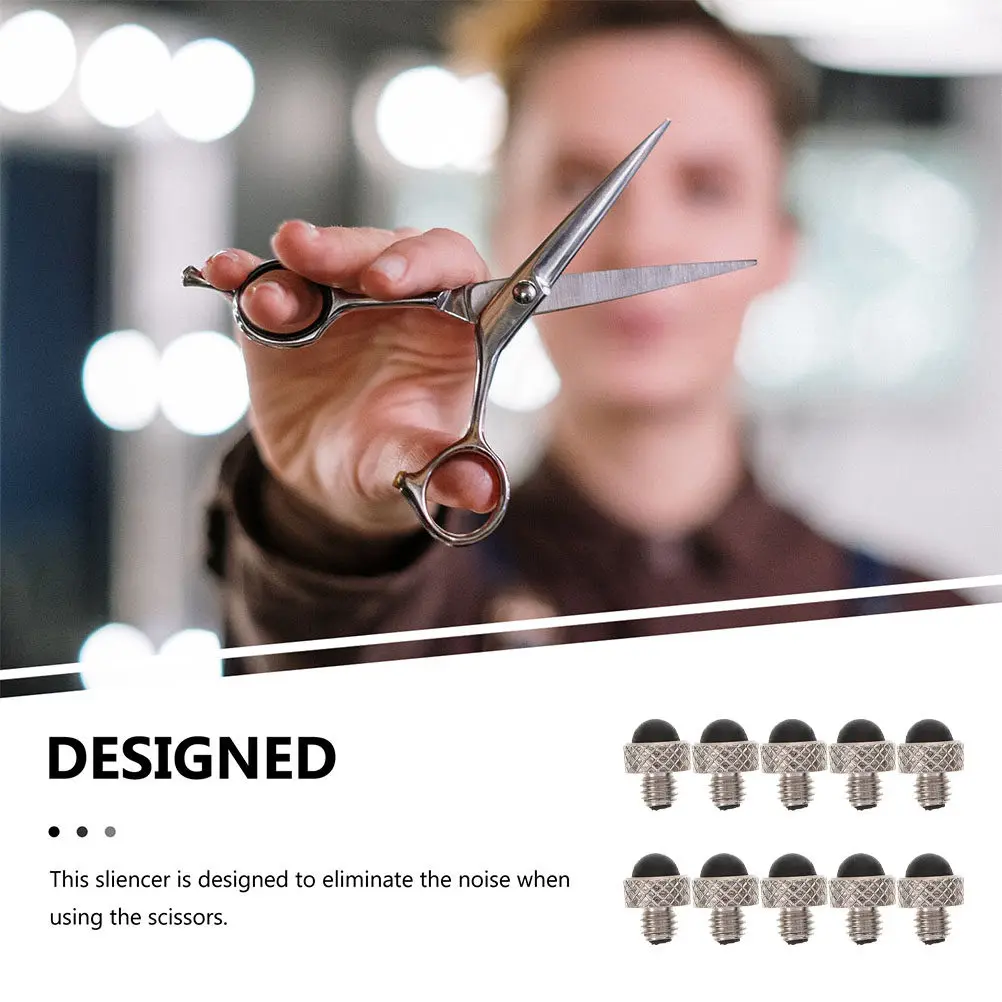 Hair Scissors Silencers 10Pcs Metal Noise Reducer Replacement Accessories for Hair Cutting Shears