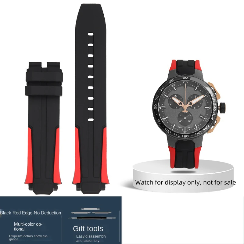 For Tissot 1853 T-SPORTS T111 Bracelet T111.417 Watch band Bicycle Race Special T111417 Convex Silicone Watch Strap Men 25-18mm