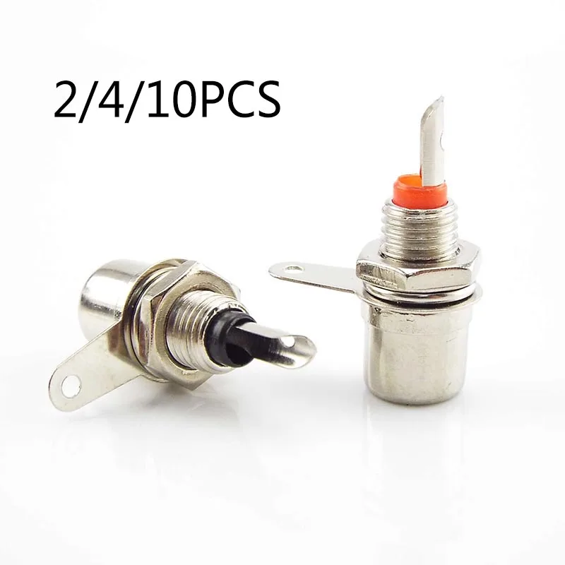 RCA Panel Mount Connector Adapter, soquete fêmea, soquete de áudio, plugue conector, anteparo, 2 pcs, 4 pcs, 10pcs