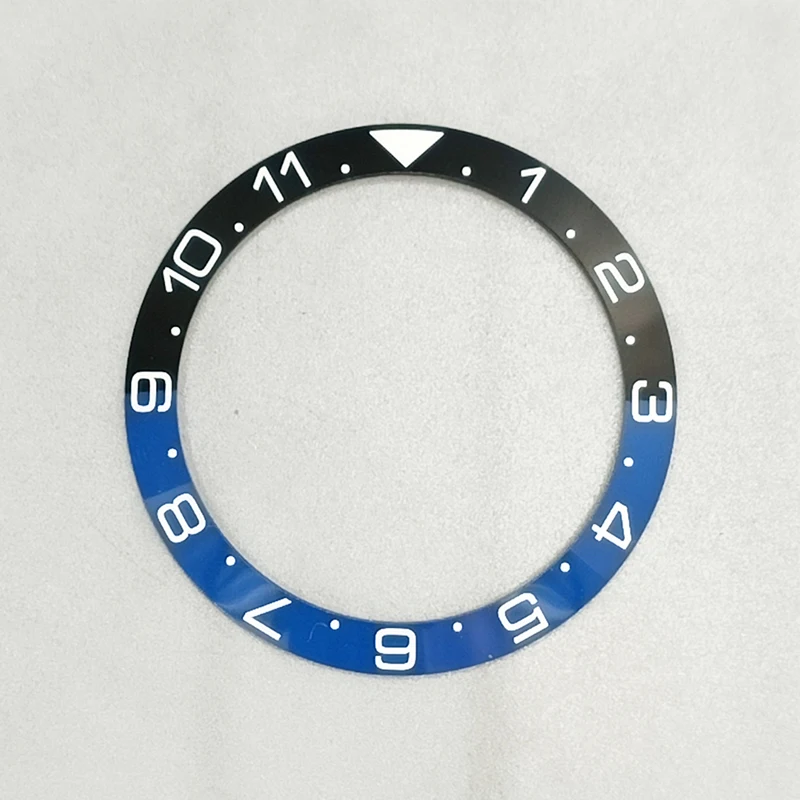 Mod 38mmx30.6mm Curved Ceramic Bezel Insert Fit for SKX007 SKX009 SRPD SUB GMT Watch Case Men Diving Case Bezel Ring Refit Parts