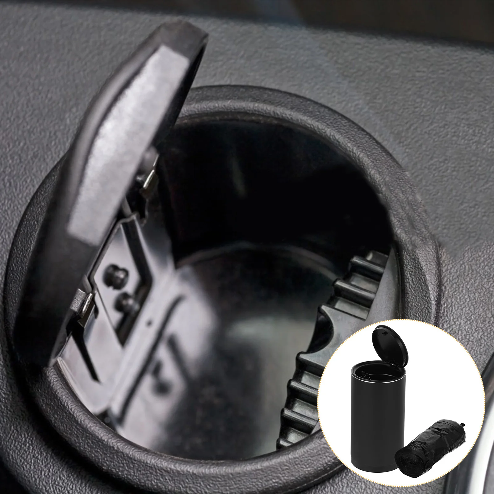 

35Pcs Car Trash Can Durable Auto Garbage Container Leak Proof Cover Vehicle Trash Bin with Garbage Bags Car Supplies