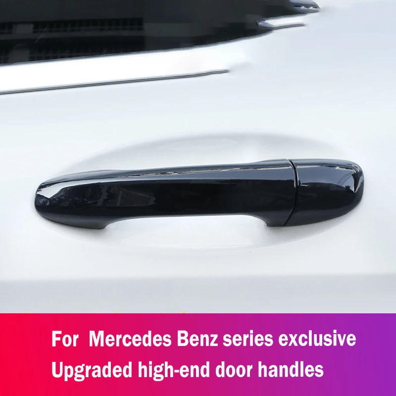 Door Handle Cover Trim for Mercedes Benz C E GLC GLB A B GLE GLS CLA GLA Class W213 W205 X253 2016-2020 Black LHD