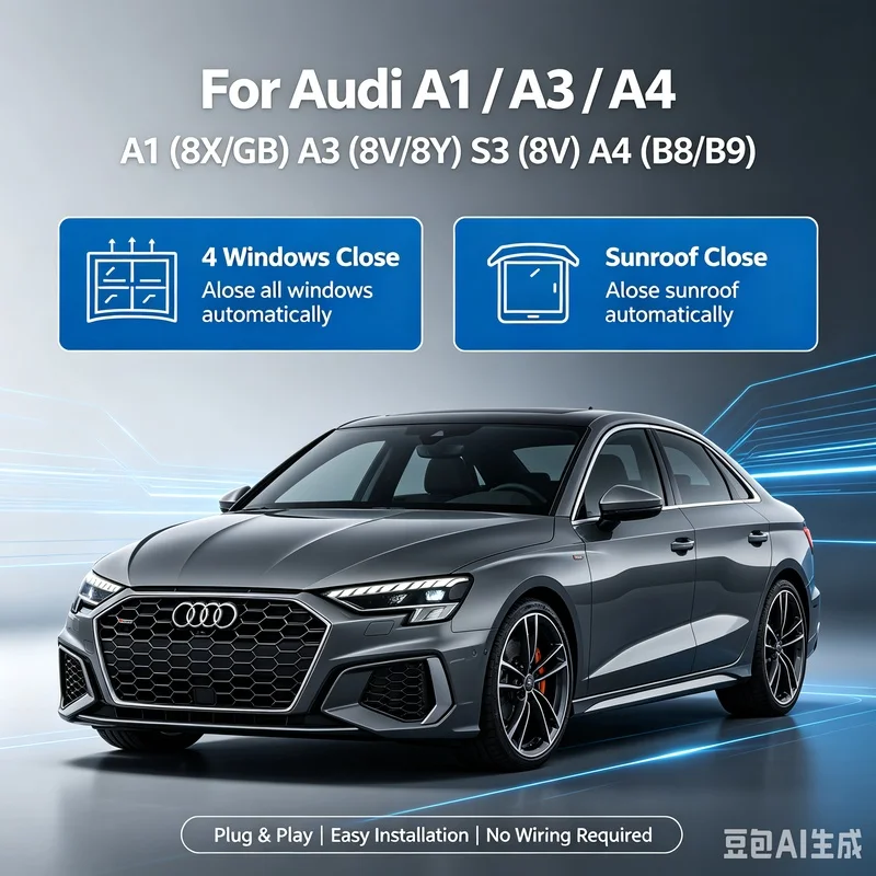 module-de-fermeture-automatique-des-vitres-et-du-toit-ouvrant-pour-audi-a1-a3-s3-a4-2008-2026-obd-obd-ii-kit-d'accessoires-de-decodeur-de-fermeture