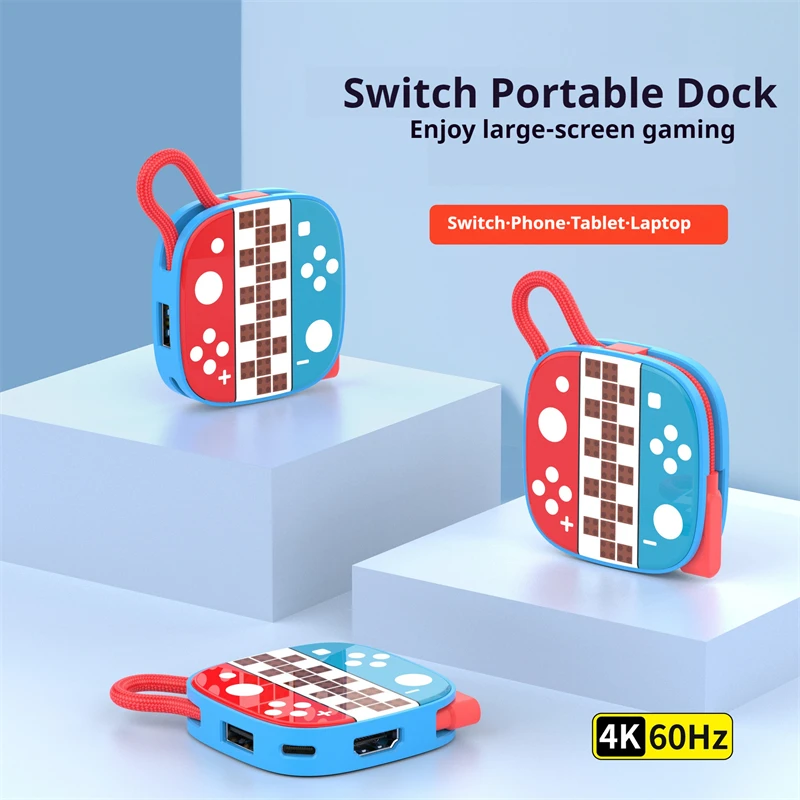 Station d'accueil 3 en 1 pour Switch 2 Type C, 4k, 60Hz, USB3.0 PD100W, station d'extension pour Console de jeu, moulage d'écran, MacBook