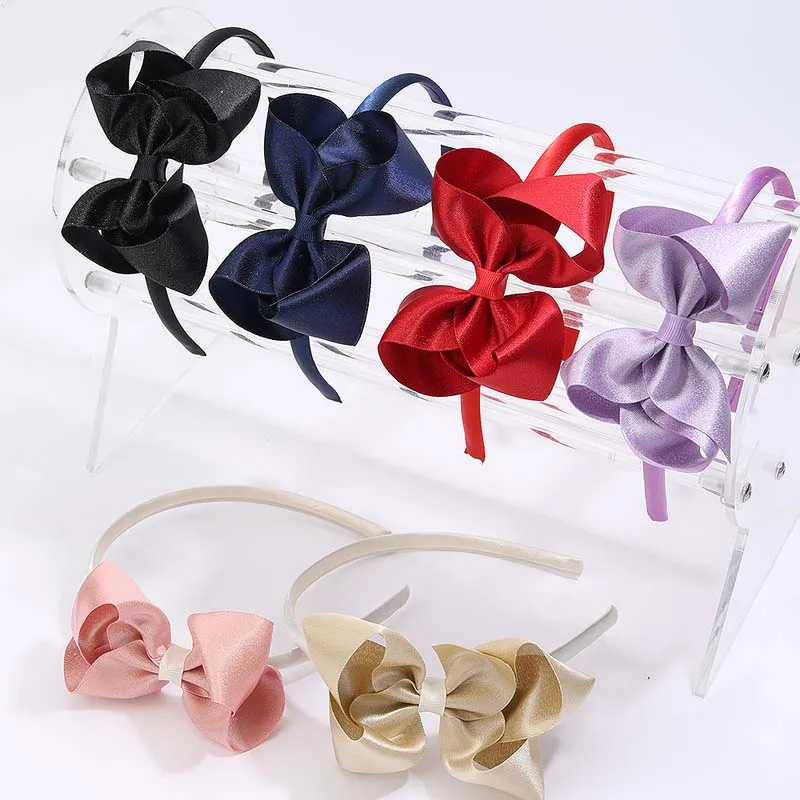 New Large Bow Headband for Kids Girls Glitter Handmade Bowknot Hairbands Children Hair Hoop Princess Headdress Hair Accessories