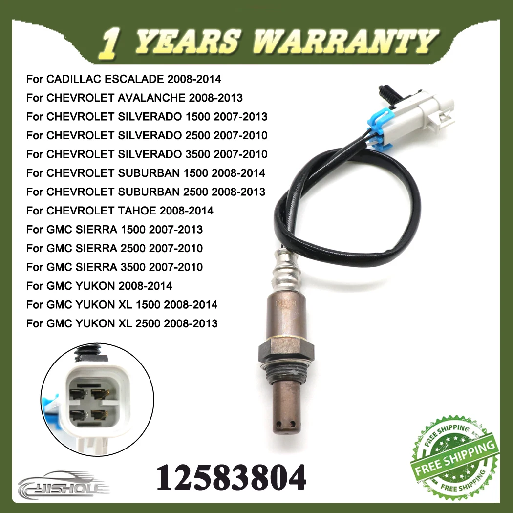 

12583804 2133866 Air Fuel Ratio Lambda O2 Oxygen Sensor For CADILLAC ESCALADE For GMC SIERRA 1500 2500 3500 YUKON XL CHEVROLET