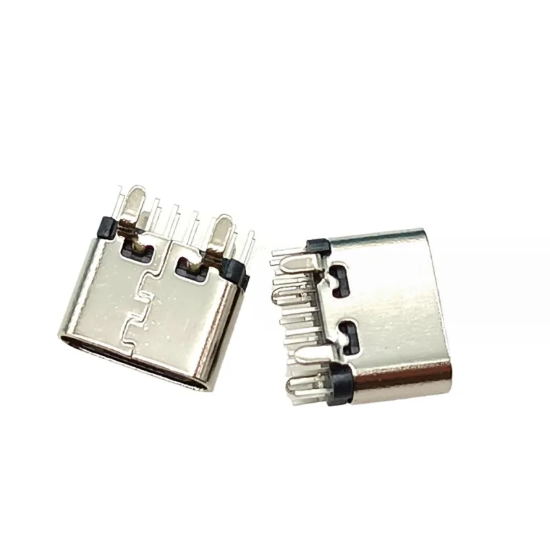 USB 3.1 3A Current Quick-Charge Female Type C 16Pin Socket Connector Vertical SMT Male Short Body 6.5MM Height For PCB DIY