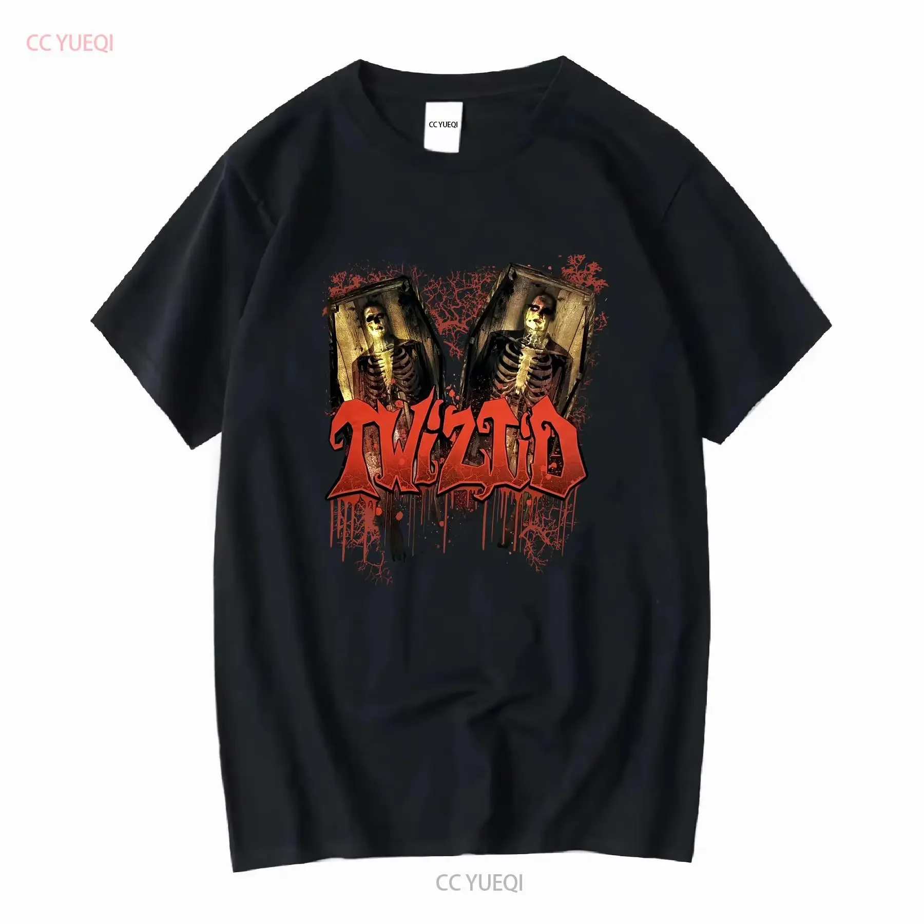Twiztid New Years Evil 2011 Black T Shirt Men's Size Large Psychopathic vintage Washed Stretched Stylish Top For Everyday Wear