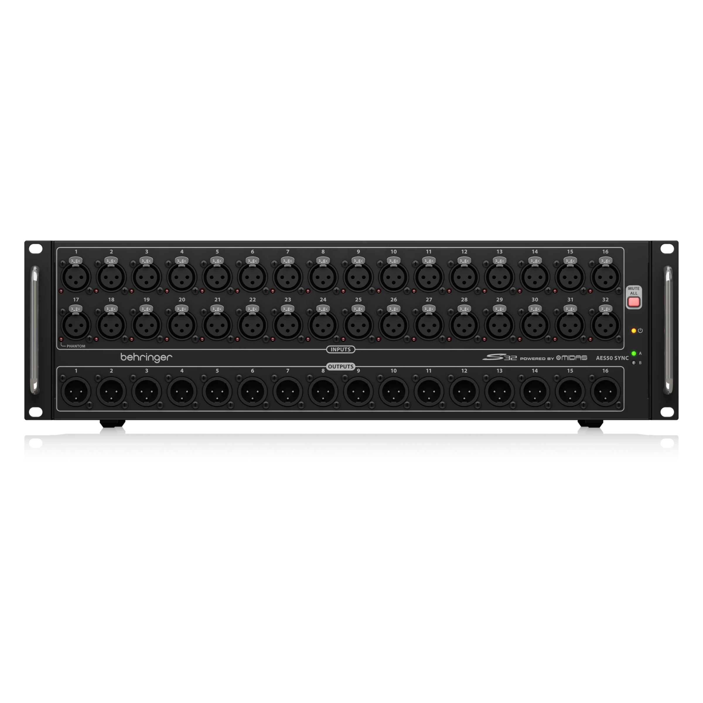32ch Stage Box Digital Snake Remote Controllable Mic Pres AES50 Network Port Powerplay P16 Systems