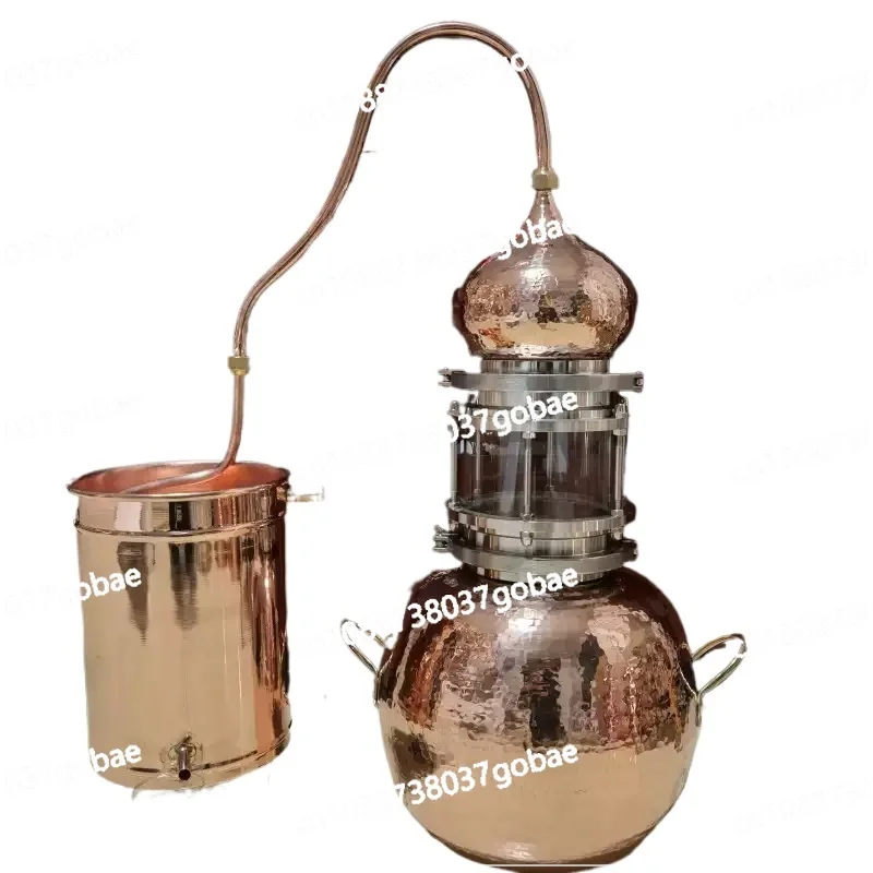 Ancient copper distillation equipment Hydrosol machine Distilling wine Perspective distillation equipment
