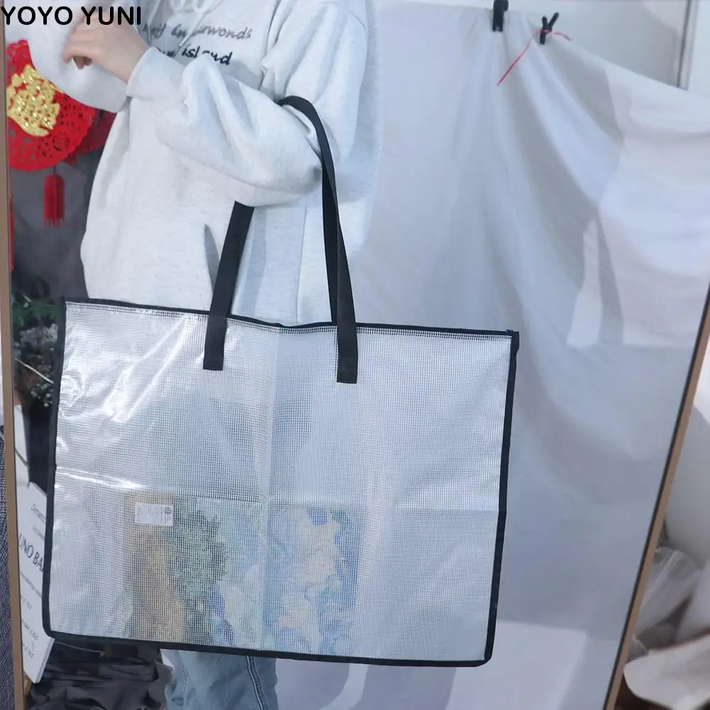 

Sketching Drawing Painting Art Portfolio Bag Large Capacity With Zipper Handle Drawing Board Holder Transparent 19x25in