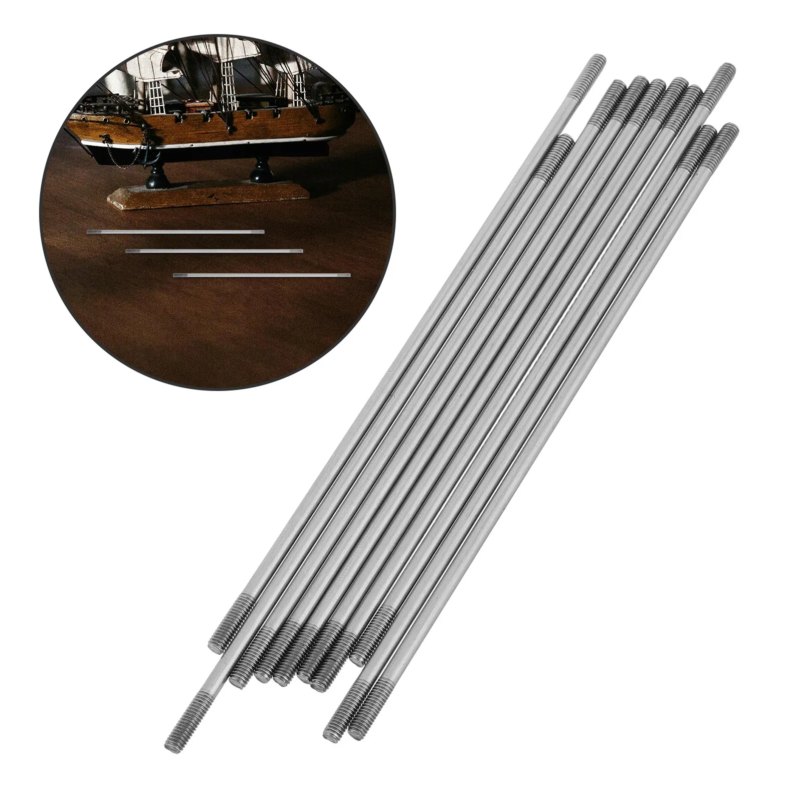 

10Pcs M3 Metal Tie Rod for Boat Models Double Threaded Rod Ball Head Holder Pushrod Rc Connector Linkage Double Ended Screws