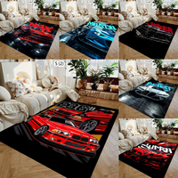 Luxury Super RED Car E36 Carpet for Living Room Sofa Rug Man Bedroom Bedside Soft Rug Leisure Room Club Decor Hallway Doormat
