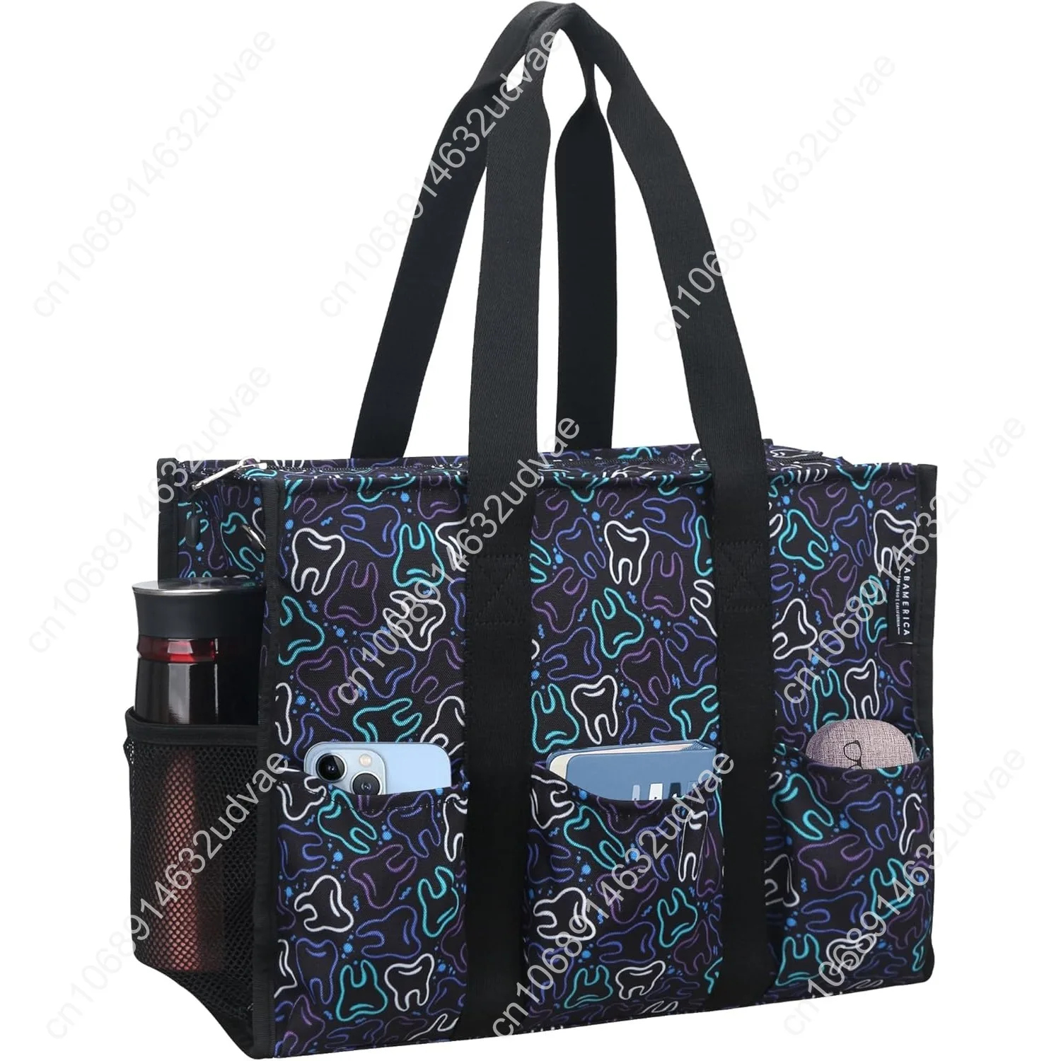 ABAMERICA Nurse Bags for Work Nursing Bag Multiple Pockets Waterproof Organizing Zip Top Clinical Bag for Nursing Students