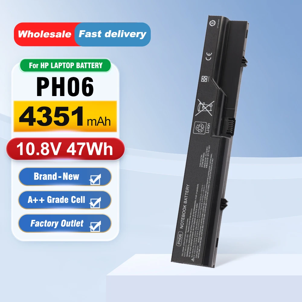 

ETESBAY PH06 For HP ProBook 4520s 4525S 4425s 4320s 4321s Compaq 320 321 326 420 425 HSTNN-CB1 47WH 10.8V Laptop Battery