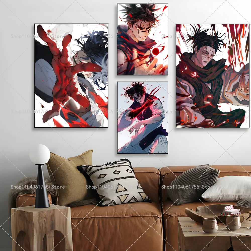 1PC Anime Jujutsu Kaisen Choso Poster Self-adhesive Art Waterproof Paper Sticker Coffee House Bar Room Wall Decor