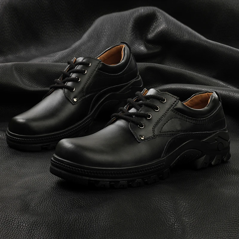 

Men's Genuine Leather Shoes Lace Up Black Walking Shoes Formal Business Shoe Comfortable Sneakers Men Outdoor Business Shoes