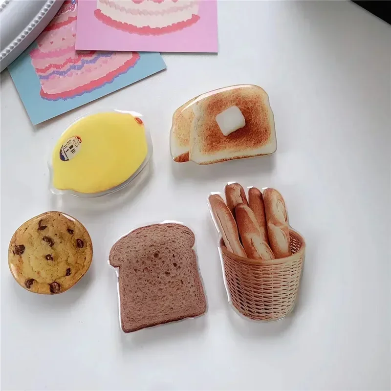 Vegetable Bread Fruit Cartoon Expandable Mobile Phone Holder  Korean Foldable Grip Tok Socket Finger Ring Bracket Accessories