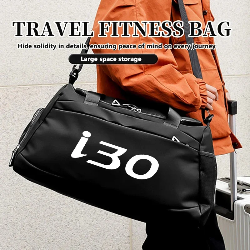 Large Capacity Gym Bag Portable Capacity Dry And Wet Separation Travel Bag for Hyundai i30 accent i10 i20 ioniq car Accessories