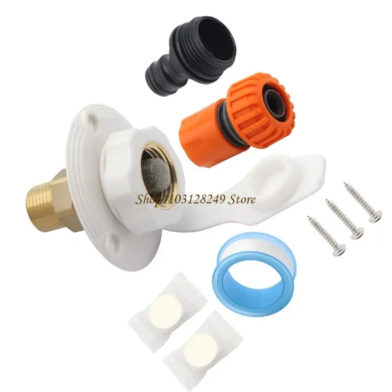 

N5KD Leak Resistant RVs Water Connection Brass Components And Universal ABS Housing Water Fill Hatches Inlet