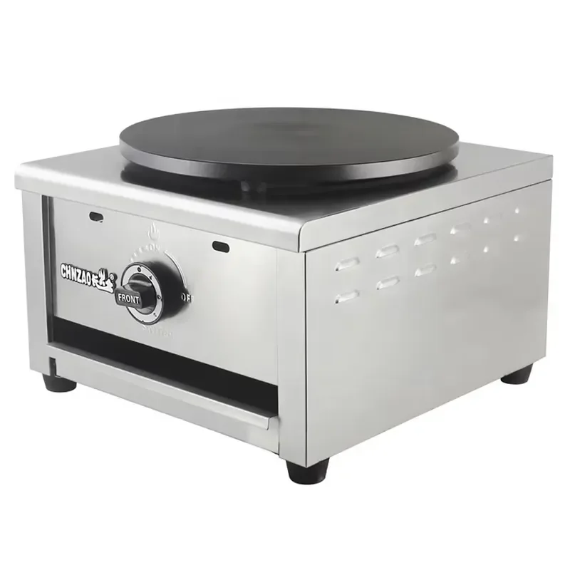 Commercial Single Head Gas Crepe Maker Stainless Steel Pancake Machine Professional Griddle for Restaurant Kitchen Use High