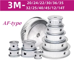 3M Two Plane Aluminum Alloy Timing Pulley 20/24/22/30/36/35/32/25/40/45/12/14 Teeth Slot Width 11mm Timing Pulley Bore 5-20mm
