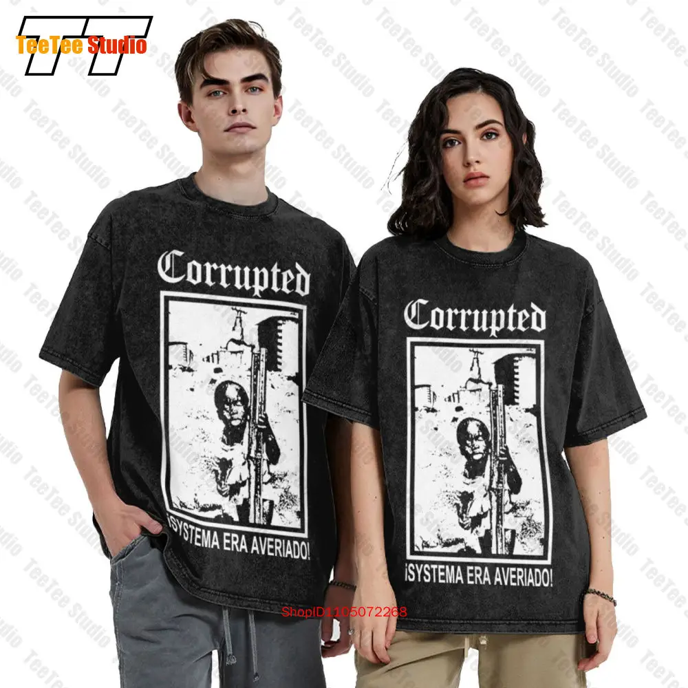 تي شيرت Corrupted Systema Era Averiado Vintage كبير الحجم TCEQ