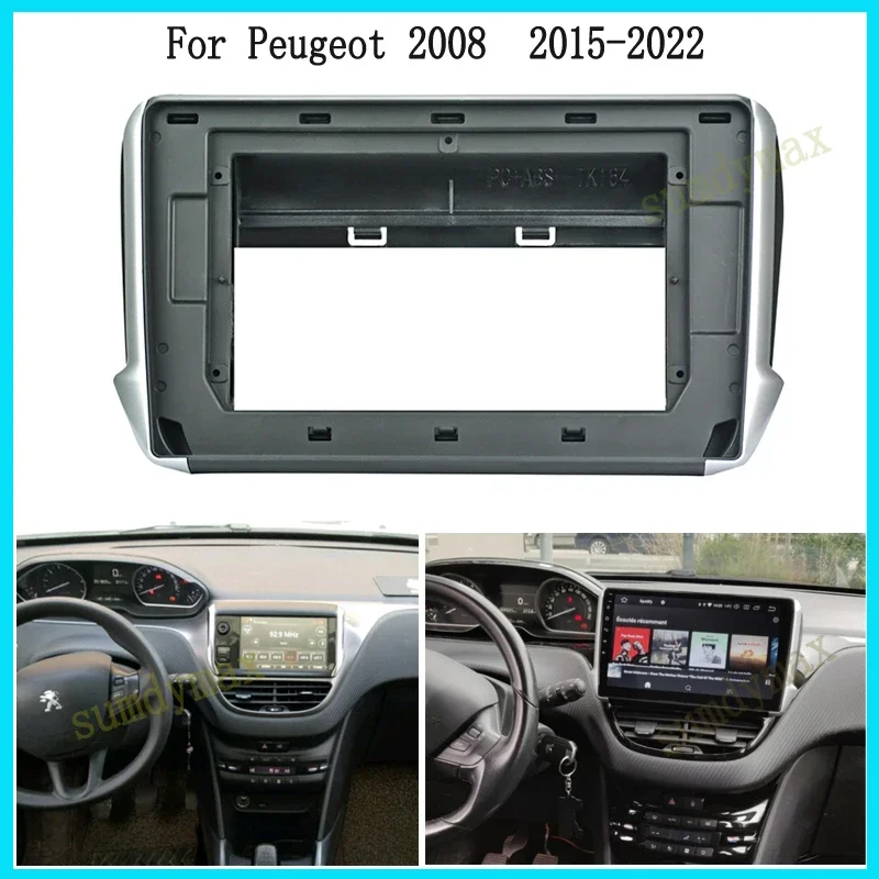

10.1 inch big screen 2 Din android Car Radio Fascia frame For PEUGEOT 2008 2015-2018 car Fascia panel Audio Fitting Adaptor