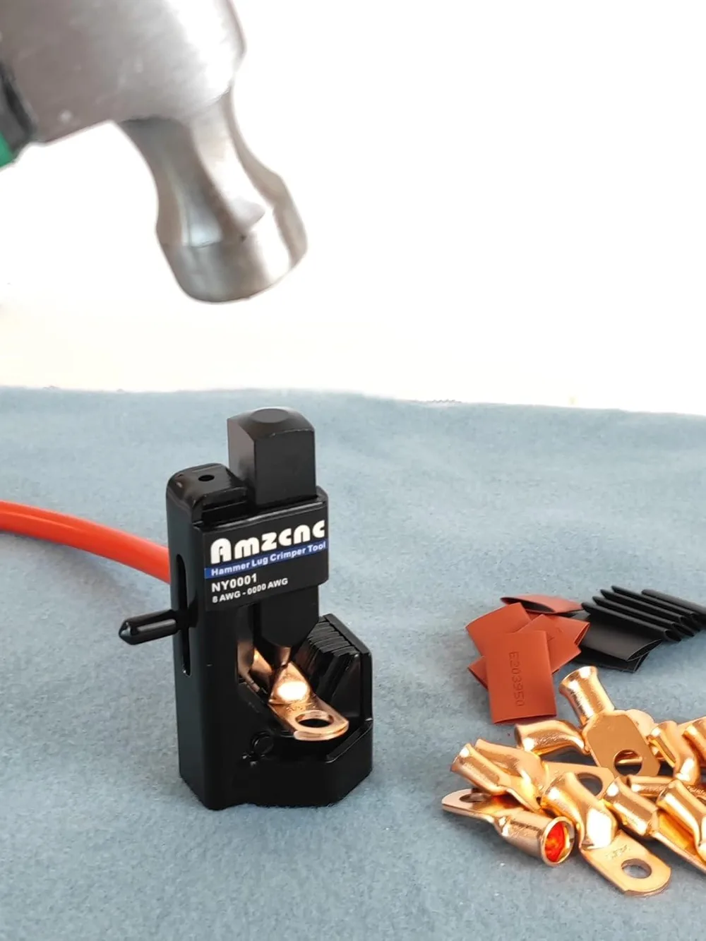 Hammer Lug Crimper Tool for 0000 AWG Battery & Welding Cables (8 AWG to 4/0) view 5