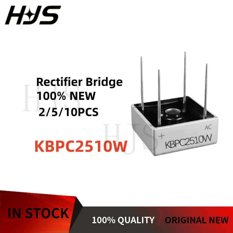 2-5-10PCS KBPC2510W 2510W Single-phase Rectifier Bridge Stock Brand New In Stock