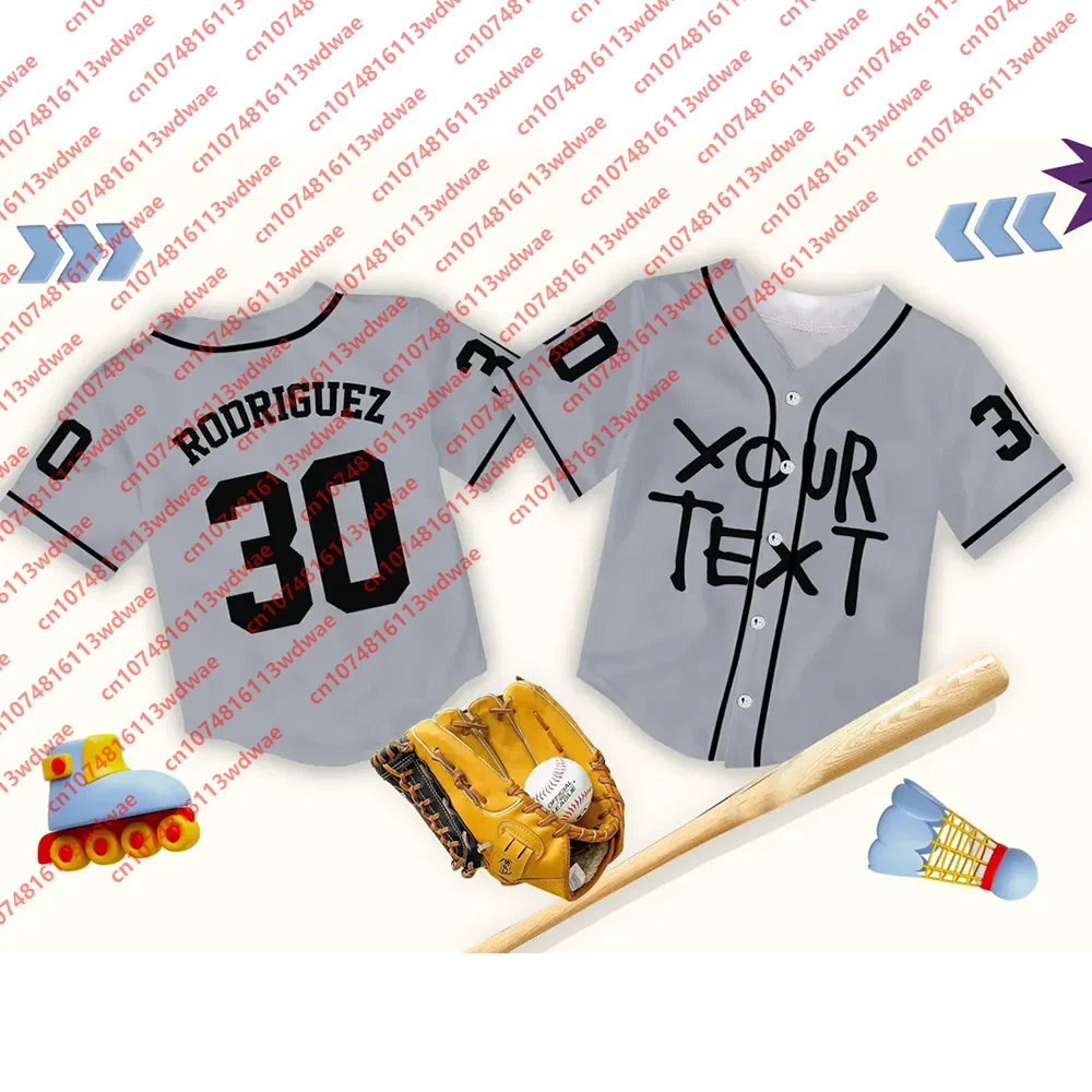 2026 Rodriguez 30 The Sandlot Baseball Jersey Short Sleeve Movie Fan Retro Casual Sports Streetwear Kid Uniform