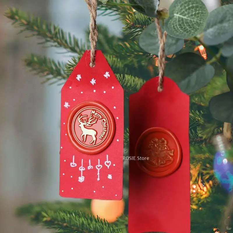 Snowflake Wax Seal Stamp Scrapbook Brass Stamp Replacement Head Elk Christmas Tree Seal Decoration Christmas Gift Decoration