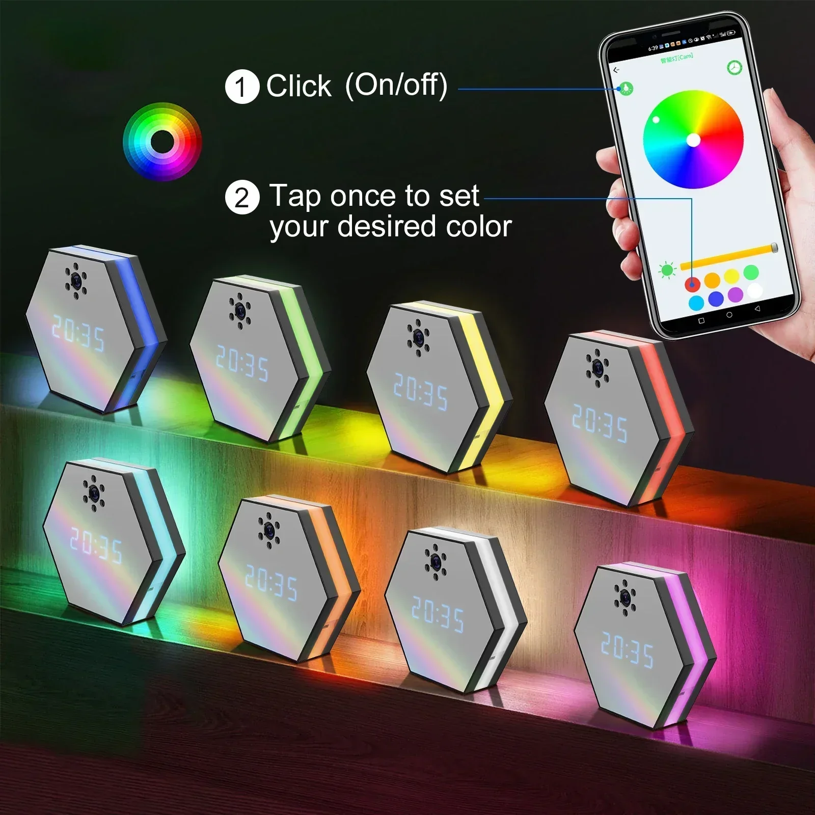 Беспроводная мини-камера с часами, Full HD, 4K