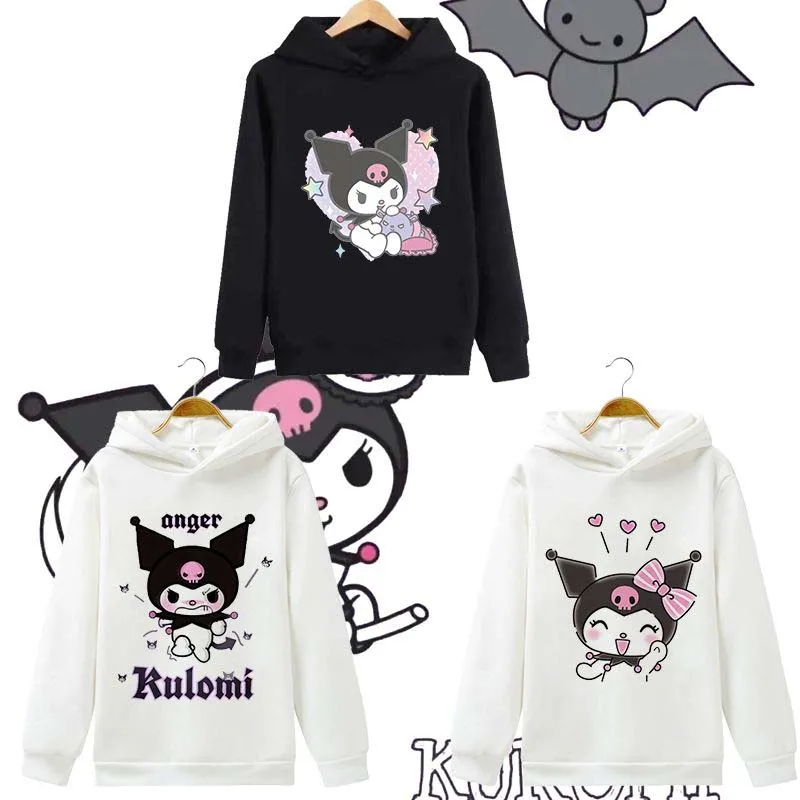 Kawaii Hoodie Animation Printing Long Sleeve Fall Winter Warm Hoodie Multiple Pattern Selection Thick Coat Friend Christmas Gift