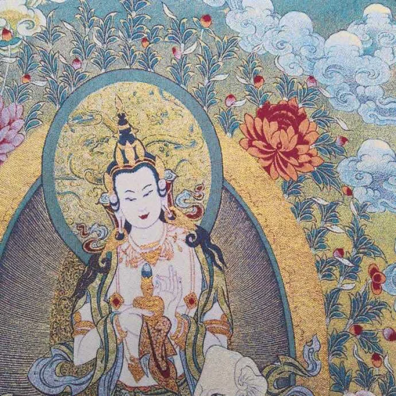 Tibet Thangka Um Pedaço Antigo, Laca, Antigo Bordado, Jiangsu, Fábrica Por Atacado, Transporte Da Gota