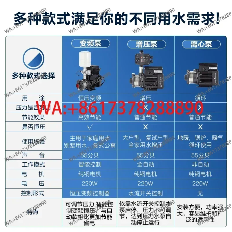 CM3-5 Automatic Booster Pump for Household Villa Tap Water Fully Automatic Pipeline