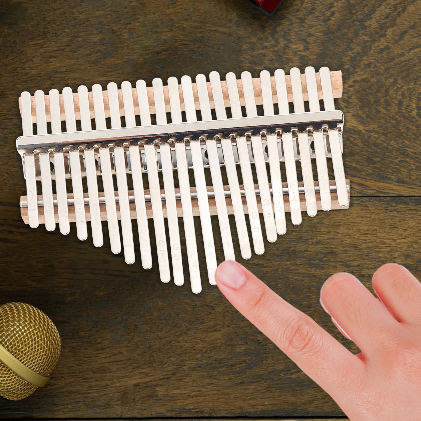 

1Set Thumb Piano DIY Kit Kalimba Replacement Accessories 21-Tone DIY Assembly Musical Instrument Supplies Homemade Kalimba Set