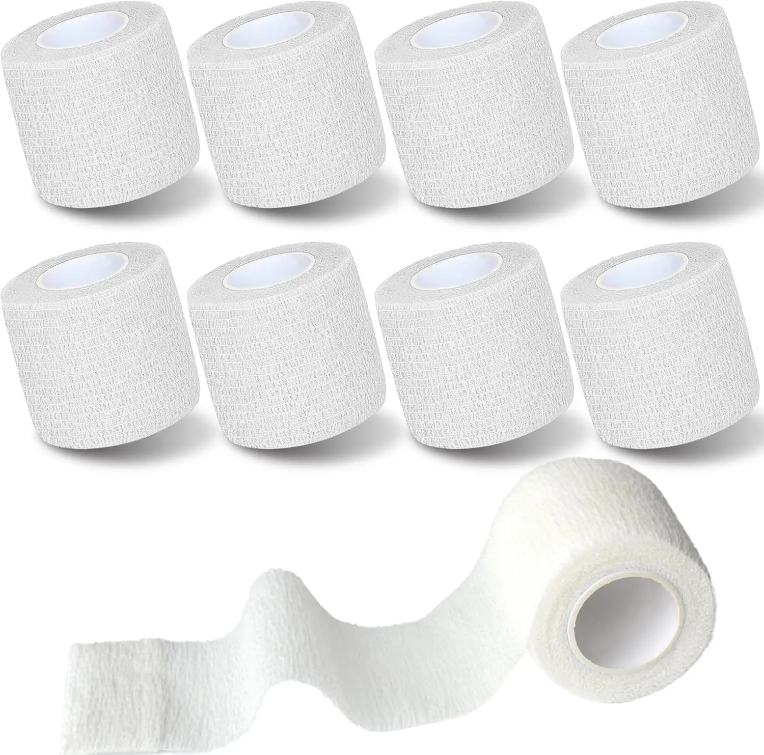 3/6/12/24/48Pcs White Self-Adhesive Tattoo Grip Bandage Elastic Non-woven Wraps Tape Tattoo Bandage Grip Tape Finger Protection