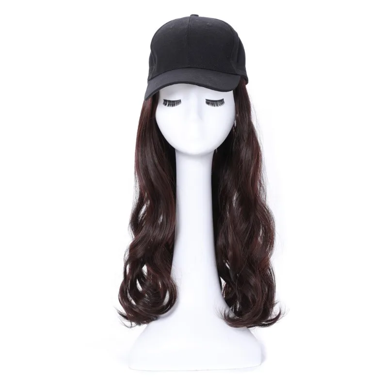 One-piece Wig for Women with Summer Big Wavy Long Curly Hair Hooded Cap Water Rippled Curly Hair Natural Ladies Daily Wear