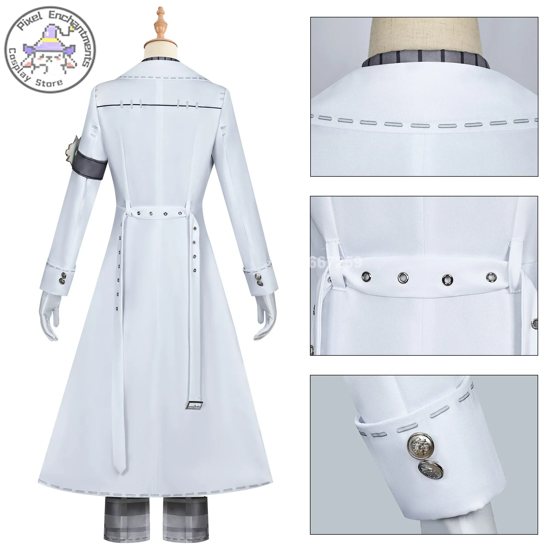 Gatto Cosplay Identity V Game Embalmer Costume Aesop Carl  Aesop Carl Men Gorgeous Suit Uniform Role Play Outfit Halloween Party