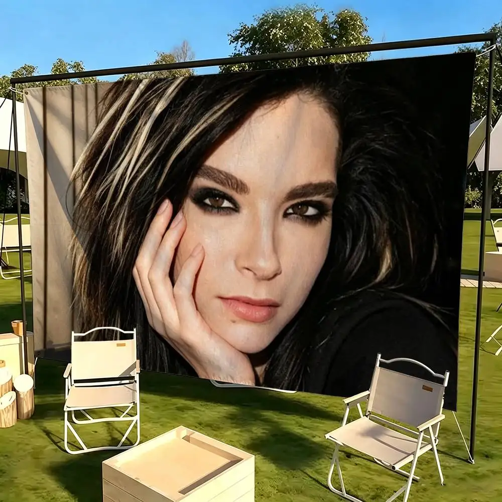A-Tokio Hotel Bill Kaulitz  Flags for Bedrooms Home Decor Items Outdoor Decors Garage Decoration Flaga